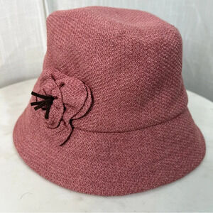 London Fog Vintage 80’s Retro Mod Tweed Flower Bucket Hat
